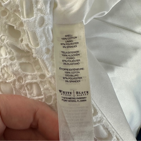 WHBM White Mini Dress Size 12 - Picture 8 of 10